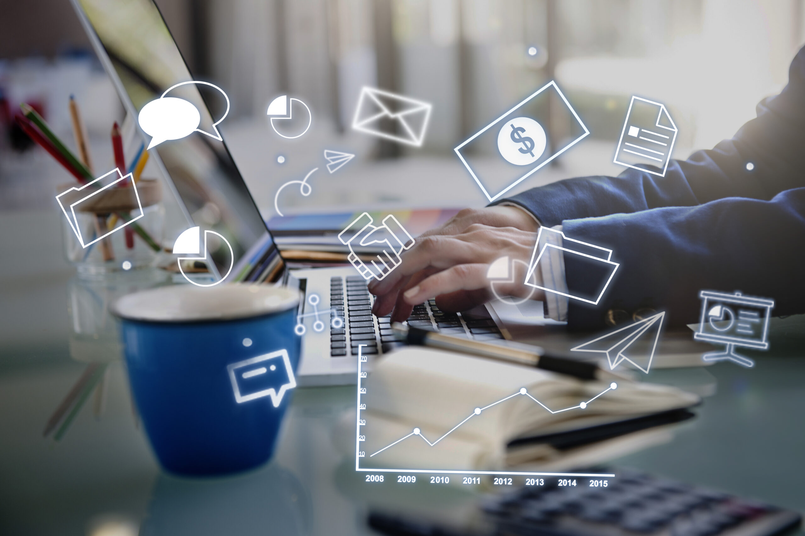Corporate Management Strategy Solution Branding Concept My Digital Marketing Journey