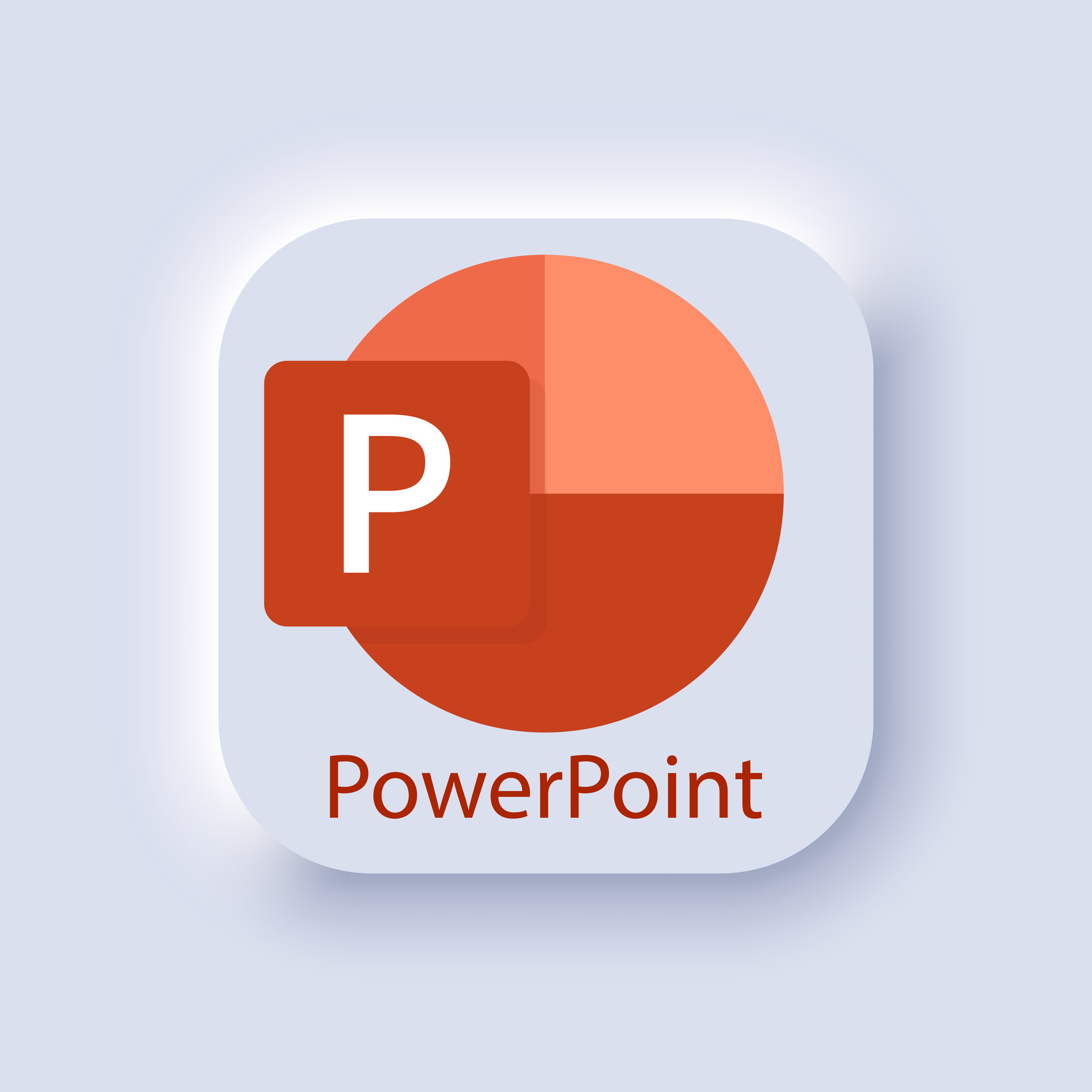 Microsoft PowerPoint logo. Software for preparing and viewing presentations. Microsoft Office 365 logotype. Microsoft Corporation. Software. Editorial. One-Click PowerPoint Image Resize